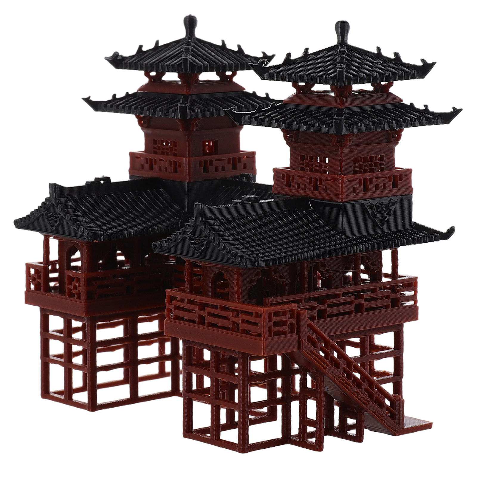 Bonsai Garden Landscape Design - Estátua em miniatura de pavilhão com