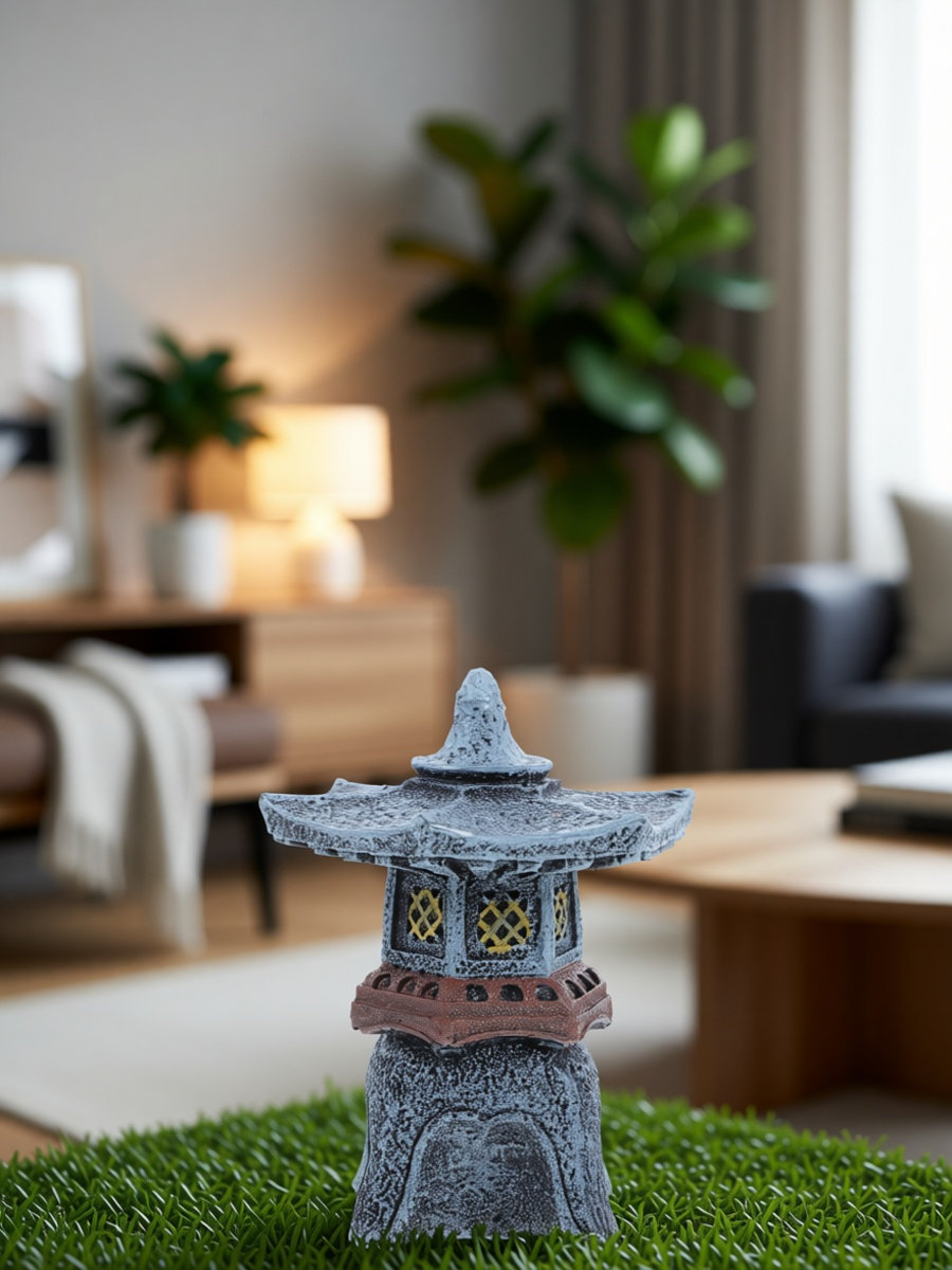 Bonsai Garden Landscape Design - Estátua de jardim em resina, lanterna