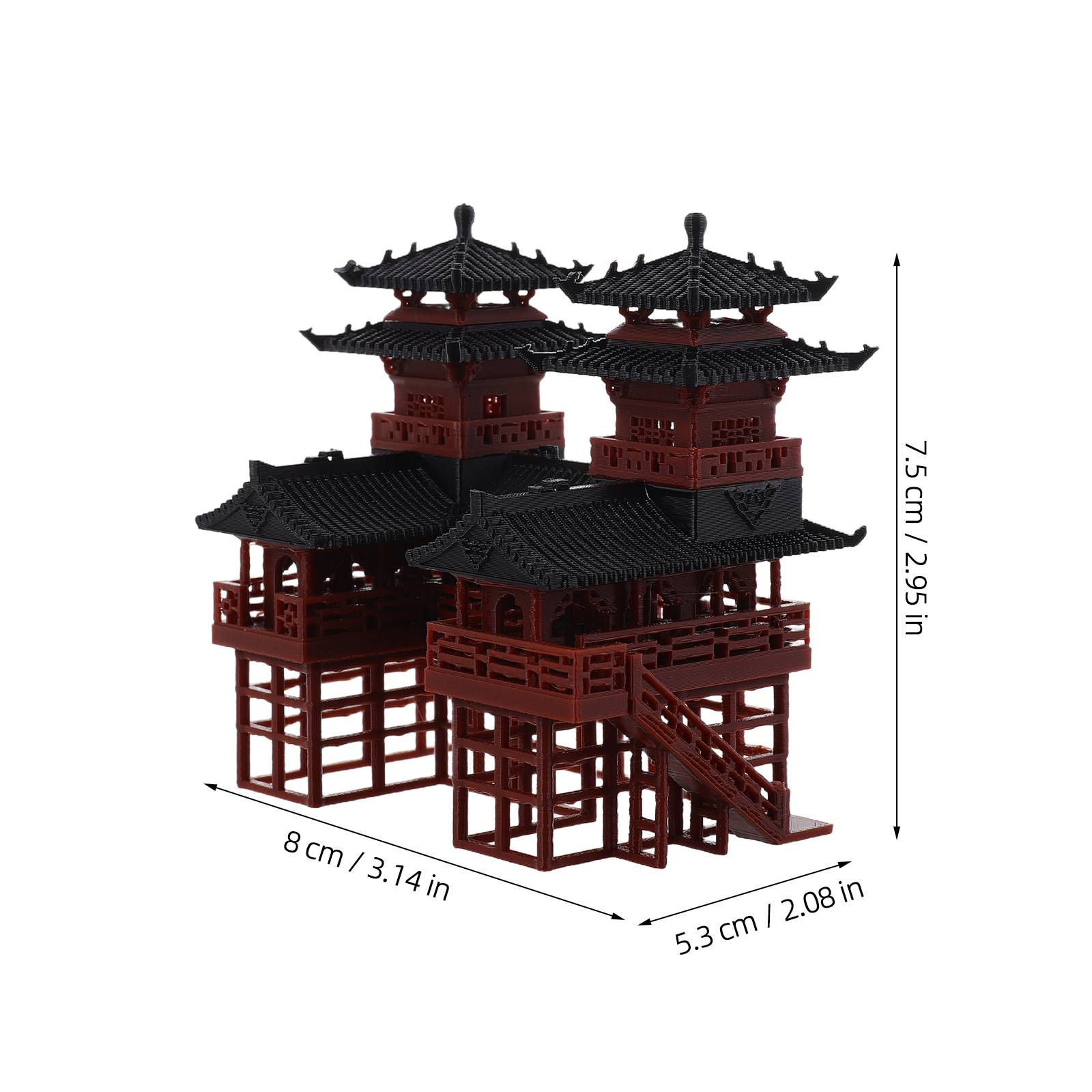 Estátua em miniatura de pavilh - Bonsai Garden Landscape Design avaliação e preço