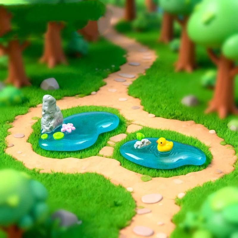 Miniaturas de Resina de Lagoa  - Bonsai Garden With Koi Pond avaliação e preço