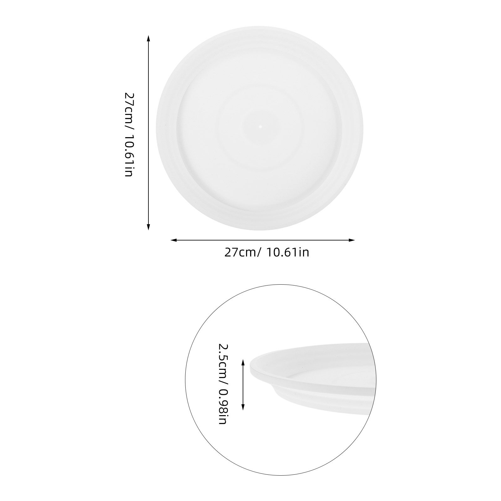 6 Peças de Pratos Redondos de  - Drip Tray Saucer avaliação e preço